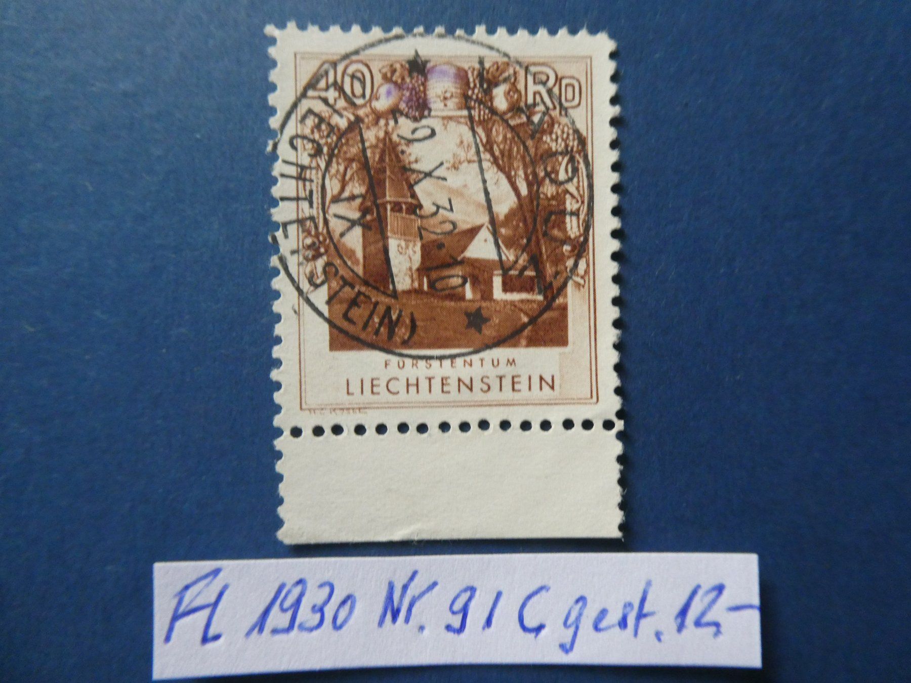 Tutti i francobolli: FL 1930 Nr. 91C gestempelt – Usato da Lausen venduto da Herbamare01