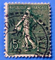 BRIEFMARKEN AUS Frankreich Säerin  gestempelt