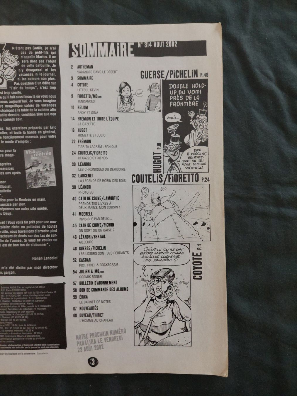 Fumetti: Fluide Glacial No 314 Août 2002 TBE – Usato da Genève venduto da Blu_BD 2