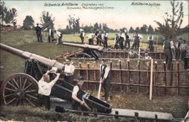 Militär // Artillerie Positionsgeschütze 1905 // Eingraben
