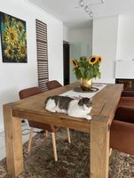 Tisch (ohne Katzen) 200x100x77 Eiche