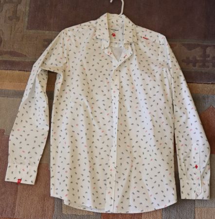 Hemd Thömus Gr. S, slim fit weiss und navy, neu(wertig)