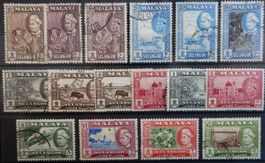Selangor Malaya British Lot mit alten Werten II