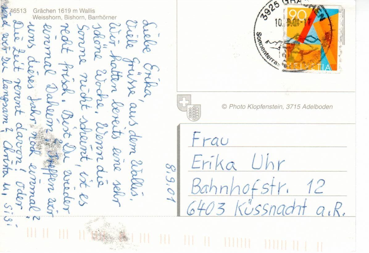 Cartes postales: Grächen – D'occasion à Wolhusen par Curver9 1
