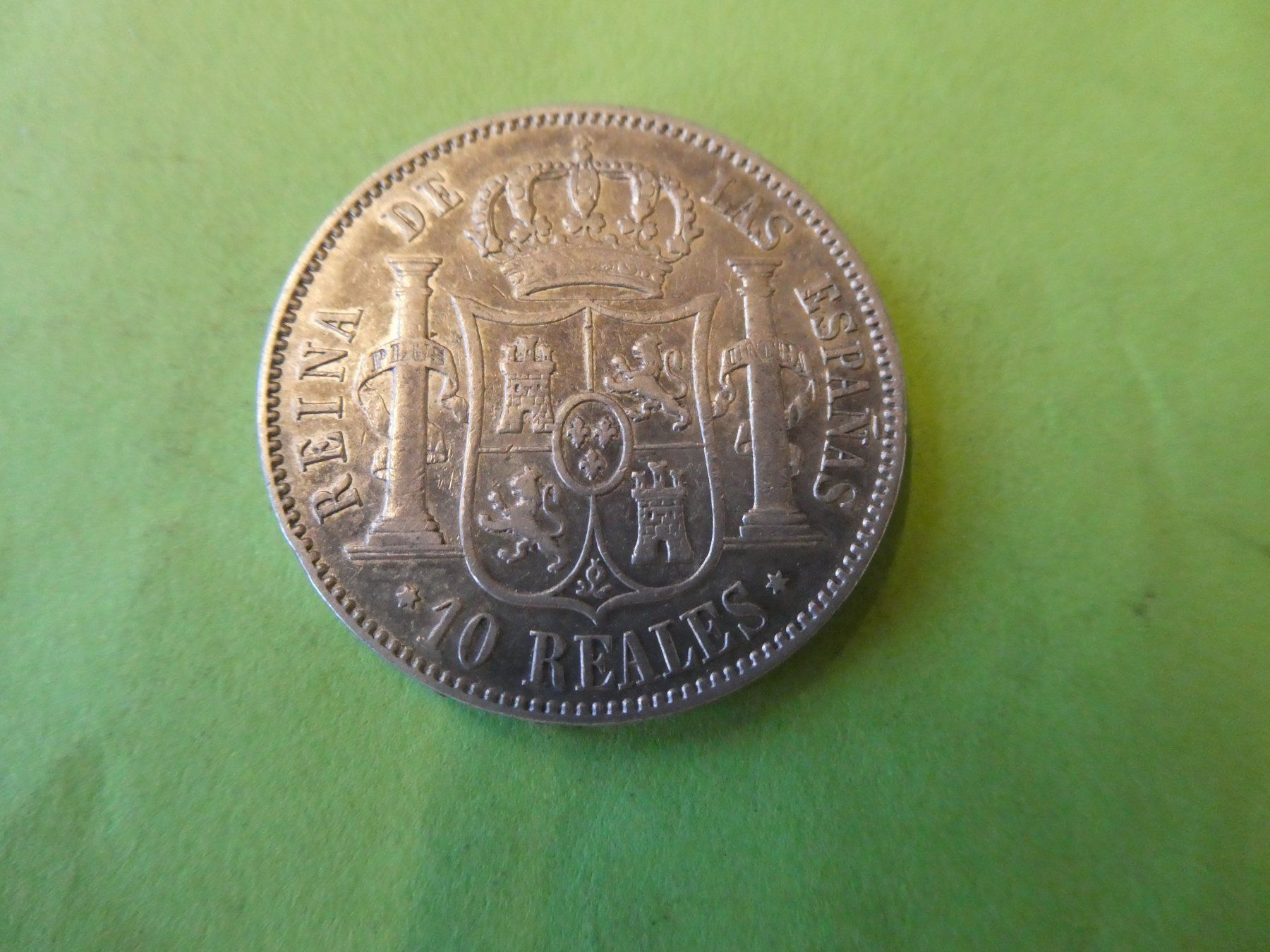 Tutti le monete: Spanien 1864, 10 Reales - Silber – Usato da Hinterforst venduto da Rohusri 1