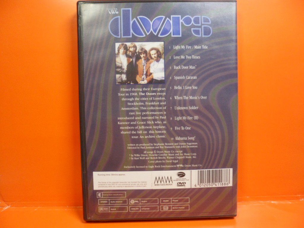 Tutti i DVDs: DVD  THE DOORS Live in Europa  1968 – Usato da Langnau i. E. venduto da gf2_29jt 3