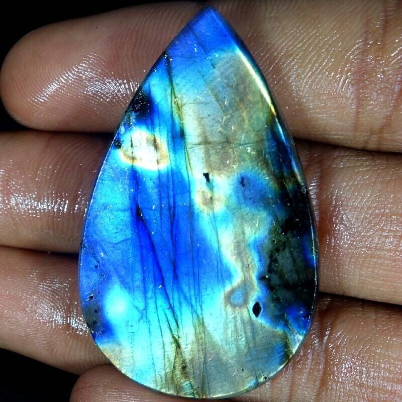 Pietre preziose: Flashy 86 kts Blau Labradorit Cabochon Edelstein Labradorite – Nuovo (secondo la descrizione) da Prilly venduto da ilyria73 6