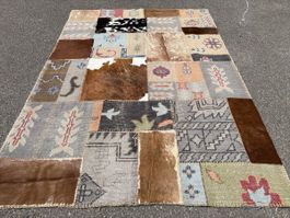 Multicolor Patchwork mit Kuhfell 