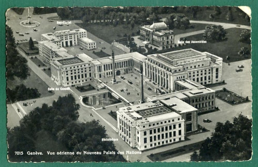Genève, Vue aérienne du Nouveau Palais des Nations (Gebraucht) in ...