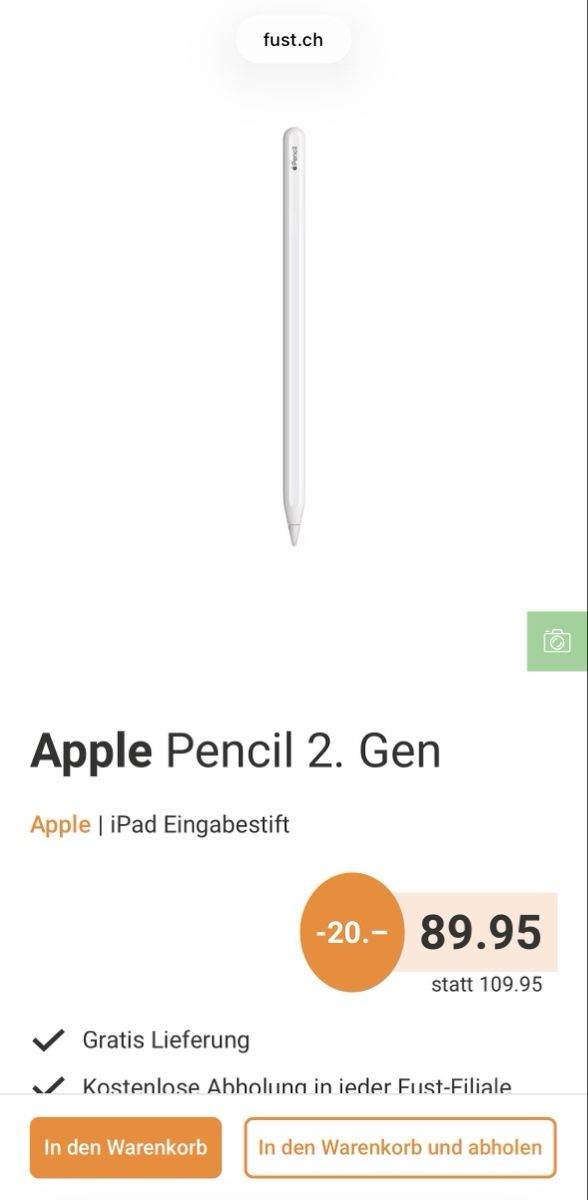 Apple Penna & Evidenziatori: Apple Pencil 2 – Nuovo e nell'imballaggio originale da Schötz venduto da Zuzana13 3