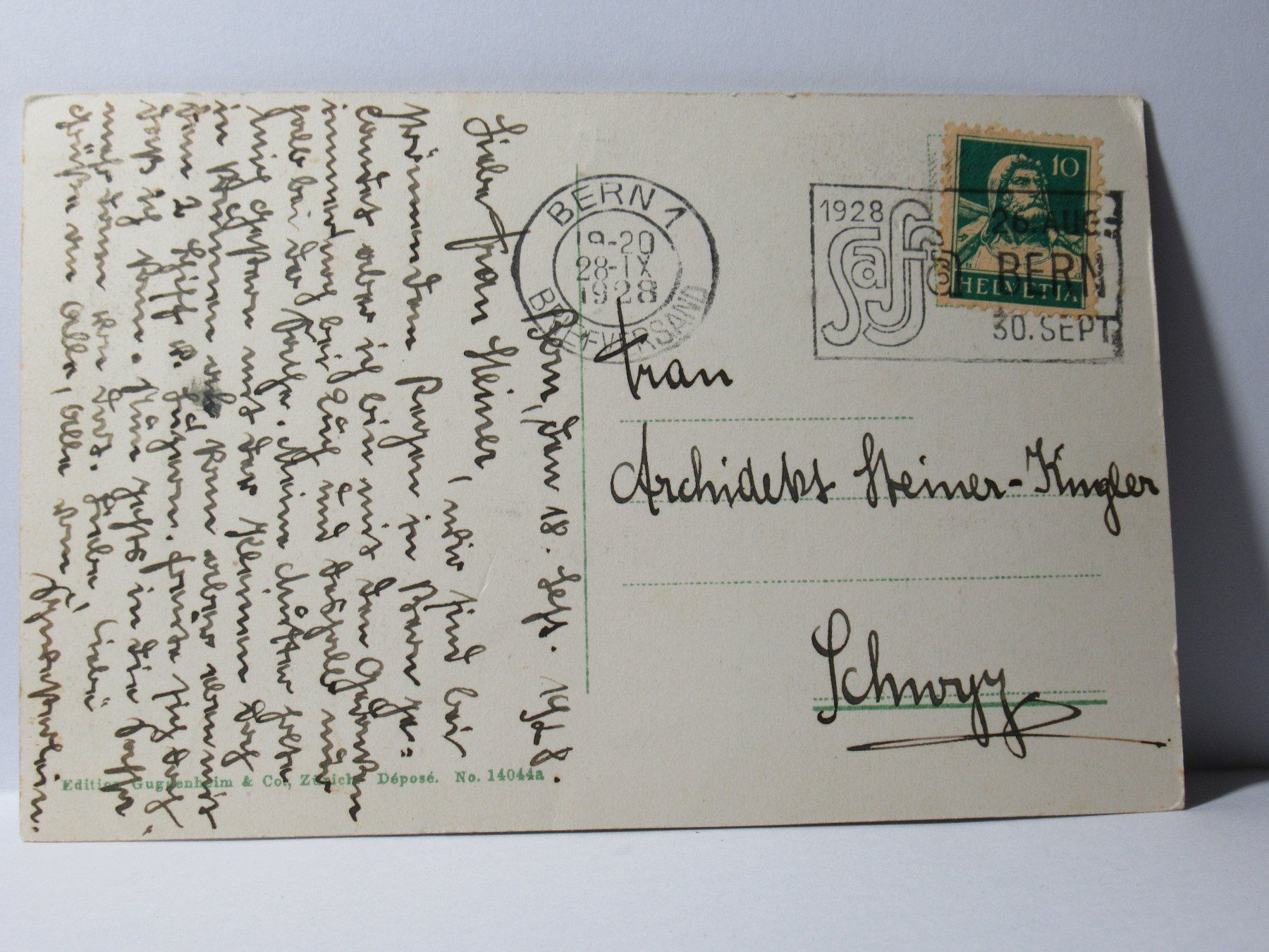 Cartoline postali: Bern , Münster  1928 – Usato da Grenchen venduto da Bluemchen1900 1