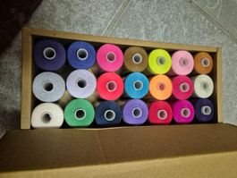 Nähgarn-Set, 21 Rollen, verschiedene Farben,
