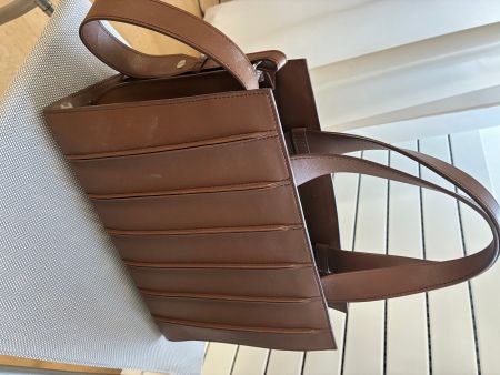 Max Mara Ledertasche braun mit Riemen sehr guter Zustand