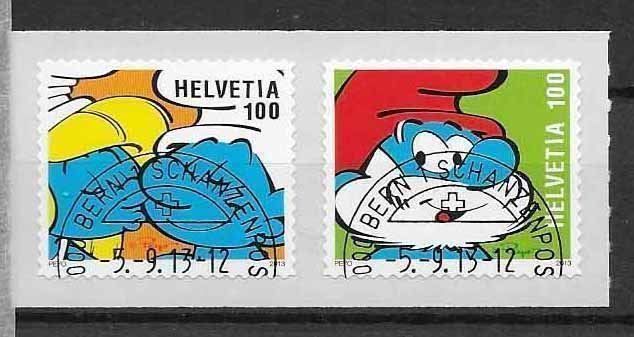 Tutti i francobolli: M1472 -  Schtroumpfs 1er j – Usato da Trélex venduto da Phil_Albert