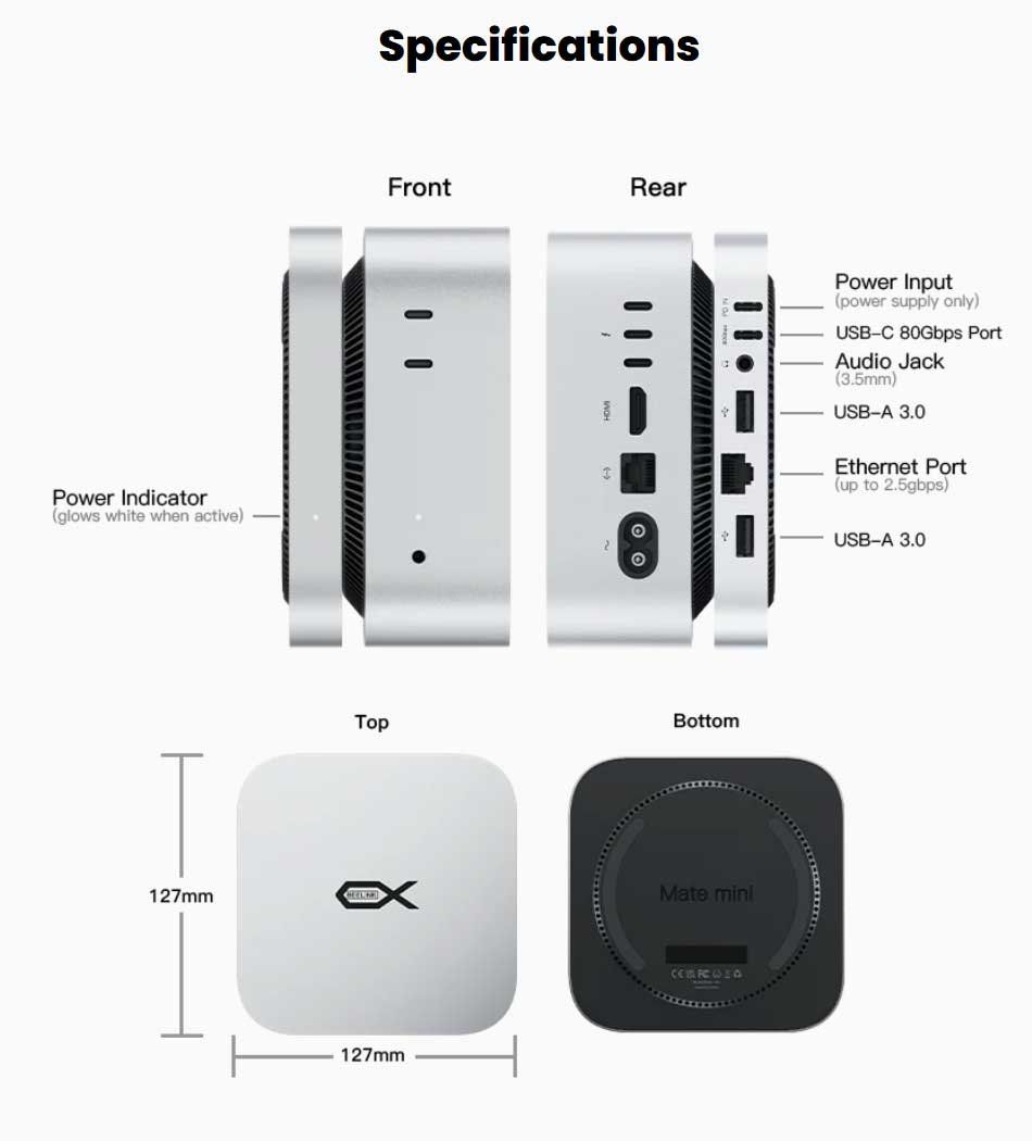 Docking station: Beelink EX Mate mini 80Gbps Dock for Mac mini M4 NEU – Nuovo e nell'imballaggio originale da Thun venduto da videogeek 2