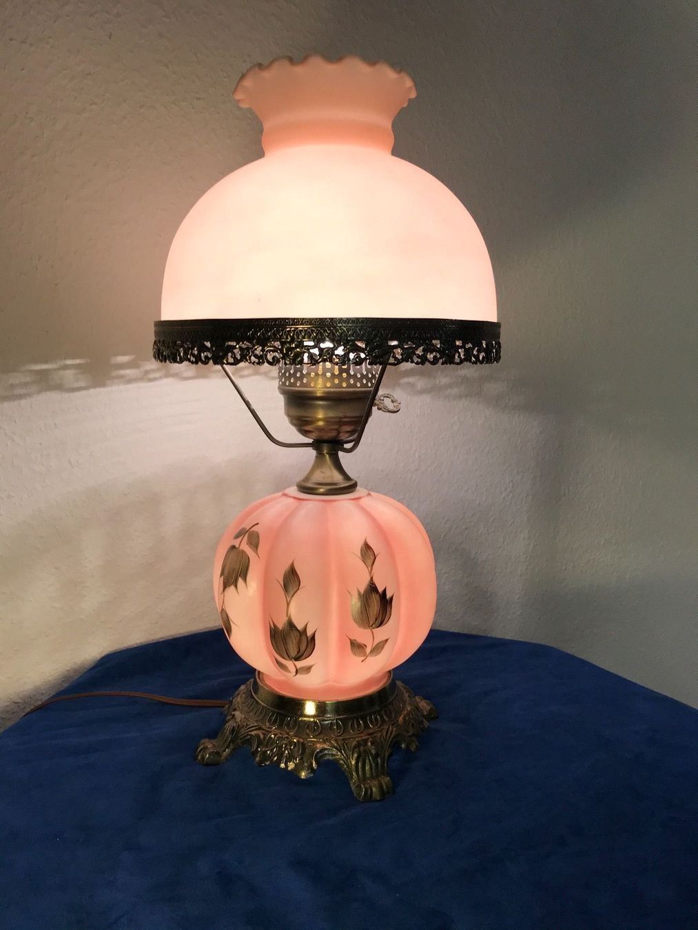 Lampade: Jugendstil  Opalin Tischlampe H.50cm – Usato da Zürich venduto da otomado 1