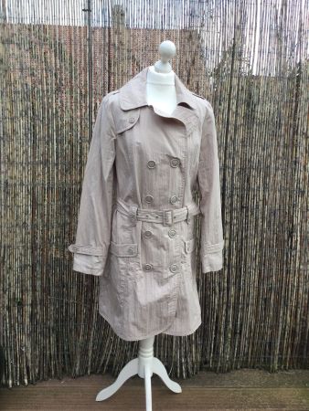 Trench-coat/Veste taupe CLARA VITTI, taille M/40, NEUF