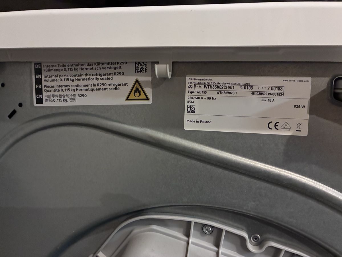 Bosch Asciugatrici: Sèche-linge Bosch WTH85V02CH/01 blanc – Usato da Montreux venduto da Prelio 2