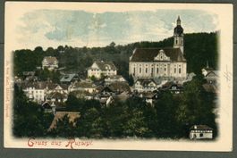 AK col Litho Ruswil LU Gruss aus Ruswyl ≈ 1901