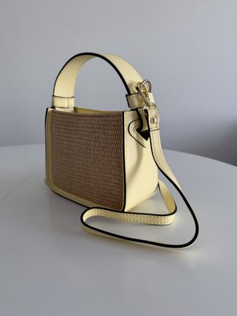 Borsa rafia e pelle