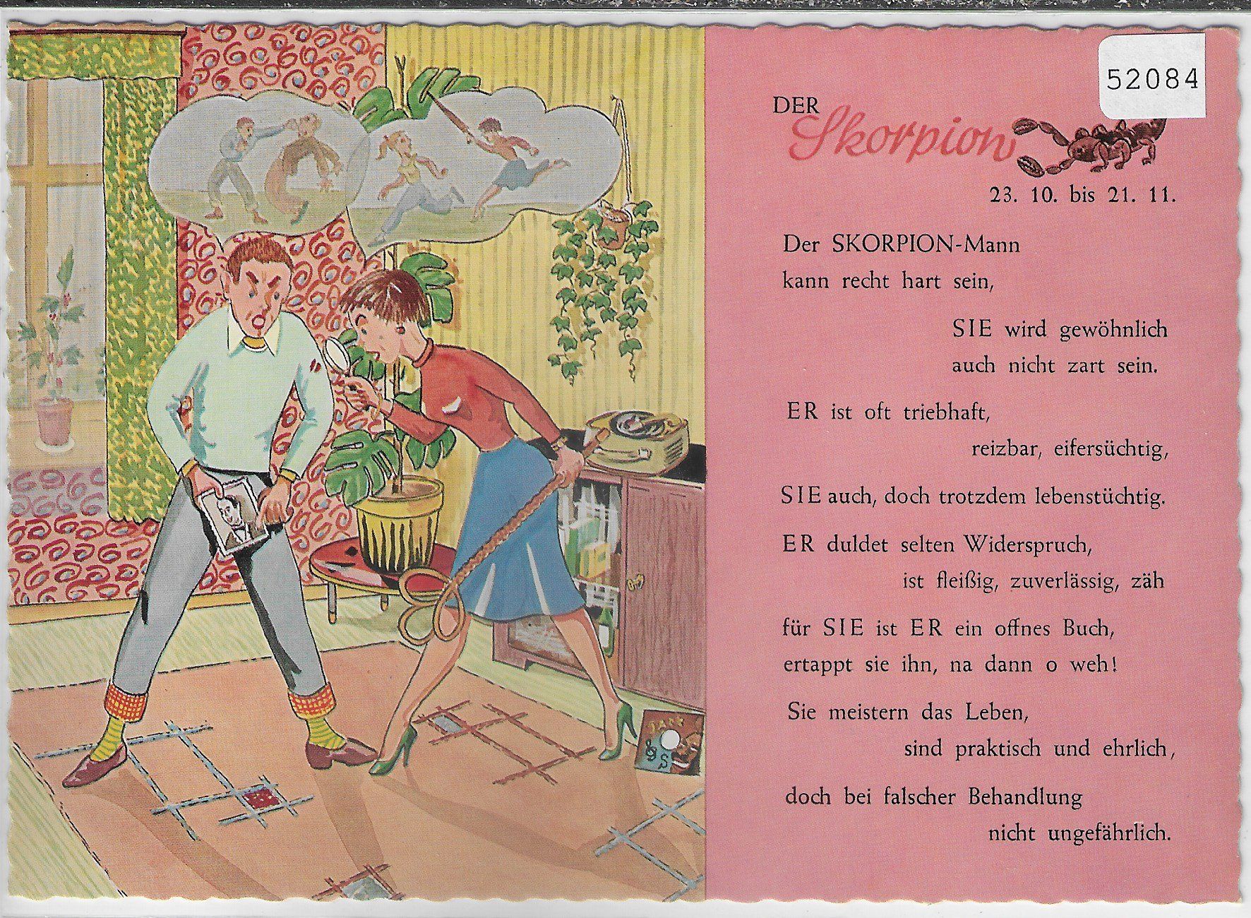 Cartoline postali: Humor - Horoskop - Skorpion – Usato da Ettingen venduto da Kartenplanet