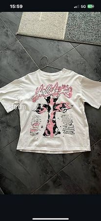 T-shirt bianca con stampa artistica - Hellstar