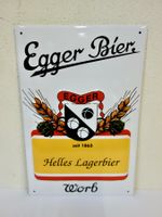 Blechschild EGGER WORB Bier Werbung Werbeschild Schild Blech