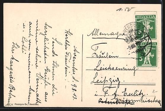 Cartoline postali: AK Avenches- Vue générale, 1913 – Usato da Berlin venduto da bartko-reher 1