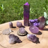 ✲ Lila Set Kristall Sammlung ✲ 261g/Lot 9 Stk Amethyst