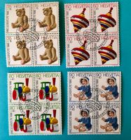 Viererblock Nr.J298-J301 ET Stempelt Bern 1986 Kinderspielz