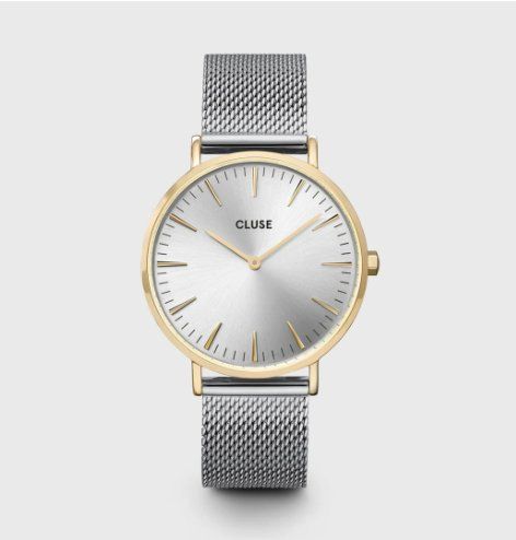 Cluse Orologi: Cluse Damen Armbanduhr silber-gold mit Etui - 425208 – Usato da Küssnacht am Rigi venduto da Good4Deckeli