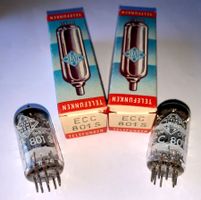 2 Röhren / Radioröhren ECC801S (2fachTriode) NOS, Telefunken