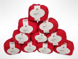 RICO DESIGN Creative Sport Wolle Rot 10 Stk.