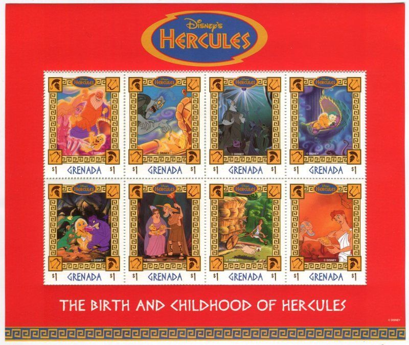 Tous les timbres: Block "Walt Disney. Hercules". Grenada. – Neuf avec emballage d'origine à Basel par Butsch5