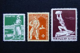 (m921) Territorial-Truppen Wit 280/1 + 293/1 + 296/1 *