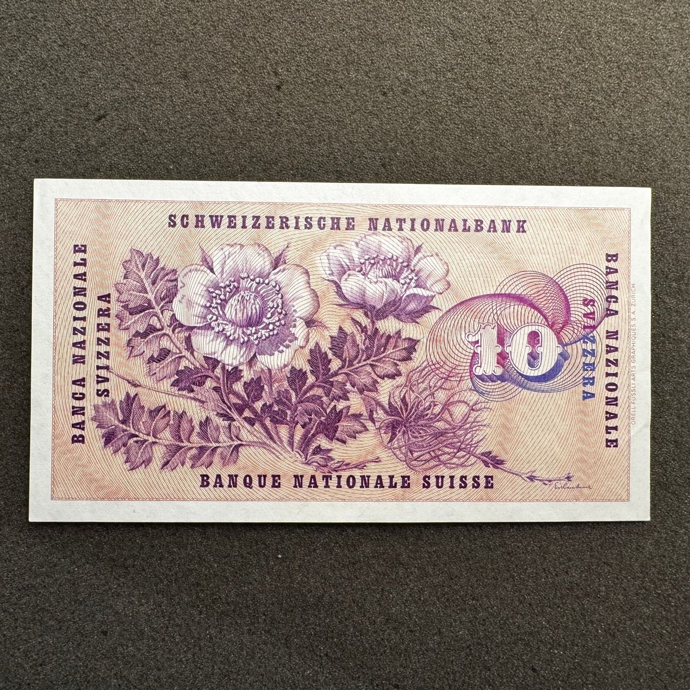Banconote: 10 Franken Banknote Schweiz Keller 1963 UNC – Usato da Reitnau venduto da tb-muenzen 1