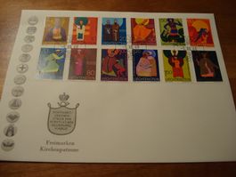 Liechtenstein FDC + Satzbrief Dauermarken 1968, 5 Belege