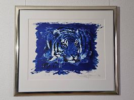 Rolf Knie "Tigerkopf" Serigraphie Ep.Art, handsigniert