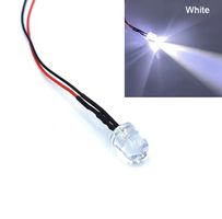 5 Stk LED Birne 8mm weiss verkabelt mit Sockel 12V