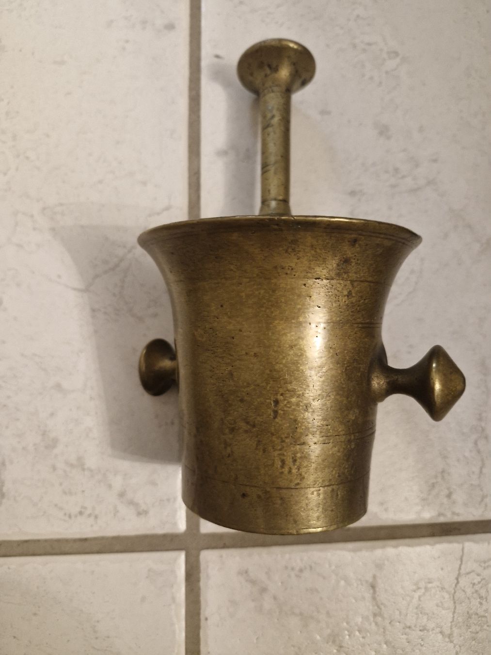 Altro per cucinare: Antiker Messing Mörser mit Stössel – Usato da Gossau ZH venduto da jak_8pdw 2