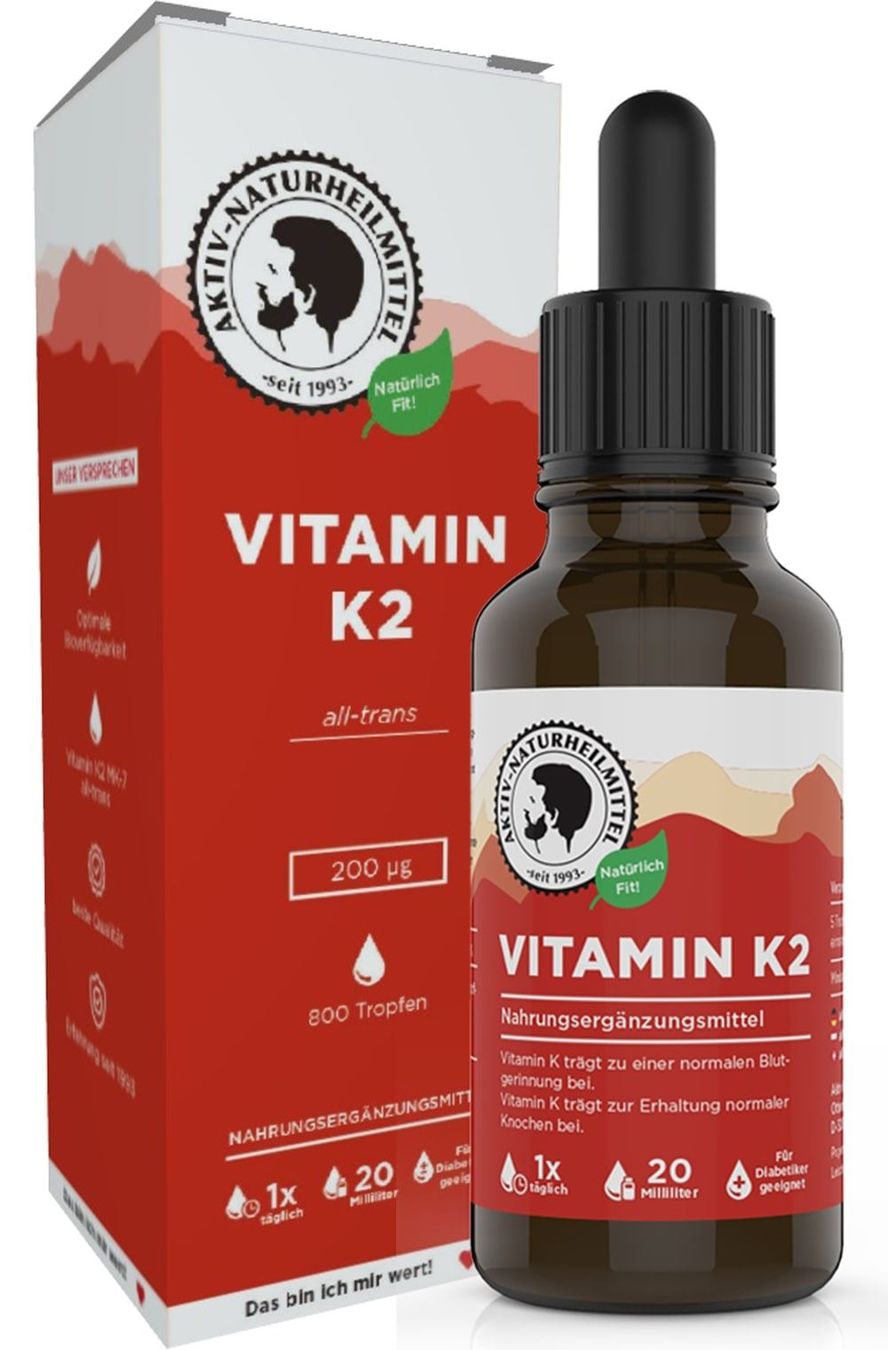 Nahrung, Vitamine & Mineralien: Vitamin K2 MK7 (100% all-trans) | 20ml | – Neu und originalverpackt aus Frutigen von AktivNaturheilmittel