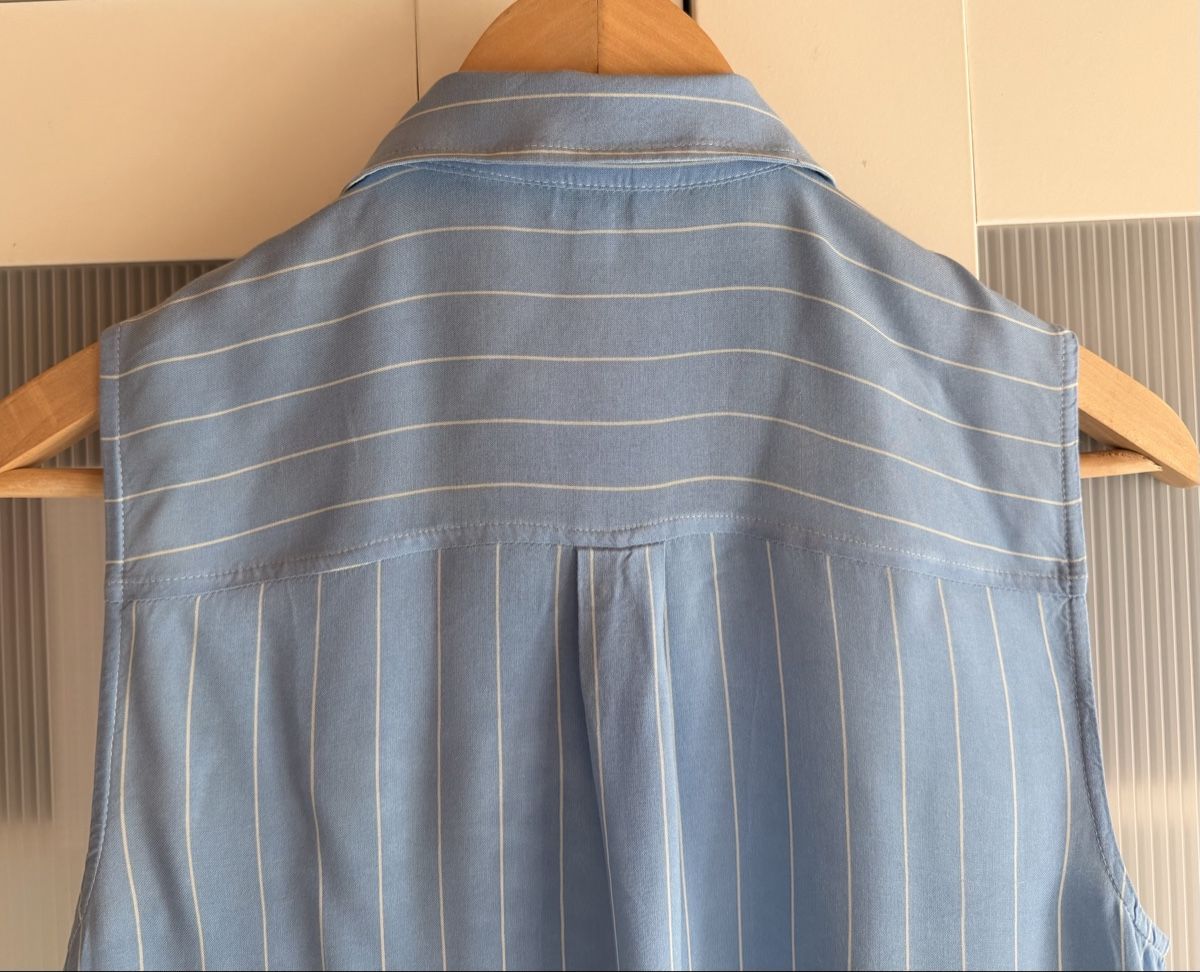 C&A Blusen: Bluse von clockhouse, Kurzarm, Hellblau Gestreift, Gr. 38! – Gebraucht aus Wila von sirisum 6