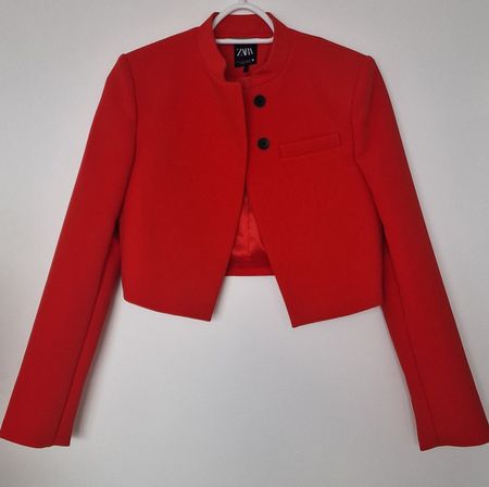Zara Bolero Jacke, Rot, Gr. S – Top Zustand für den Frühling