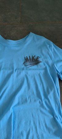 Sommerliches Nike T-Shirt in Hellblau mit speziellem Print