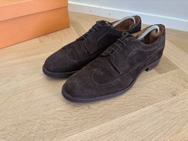 Benci Brothers handmade Joseph Cheany suede Brogues Gr. 42.5
