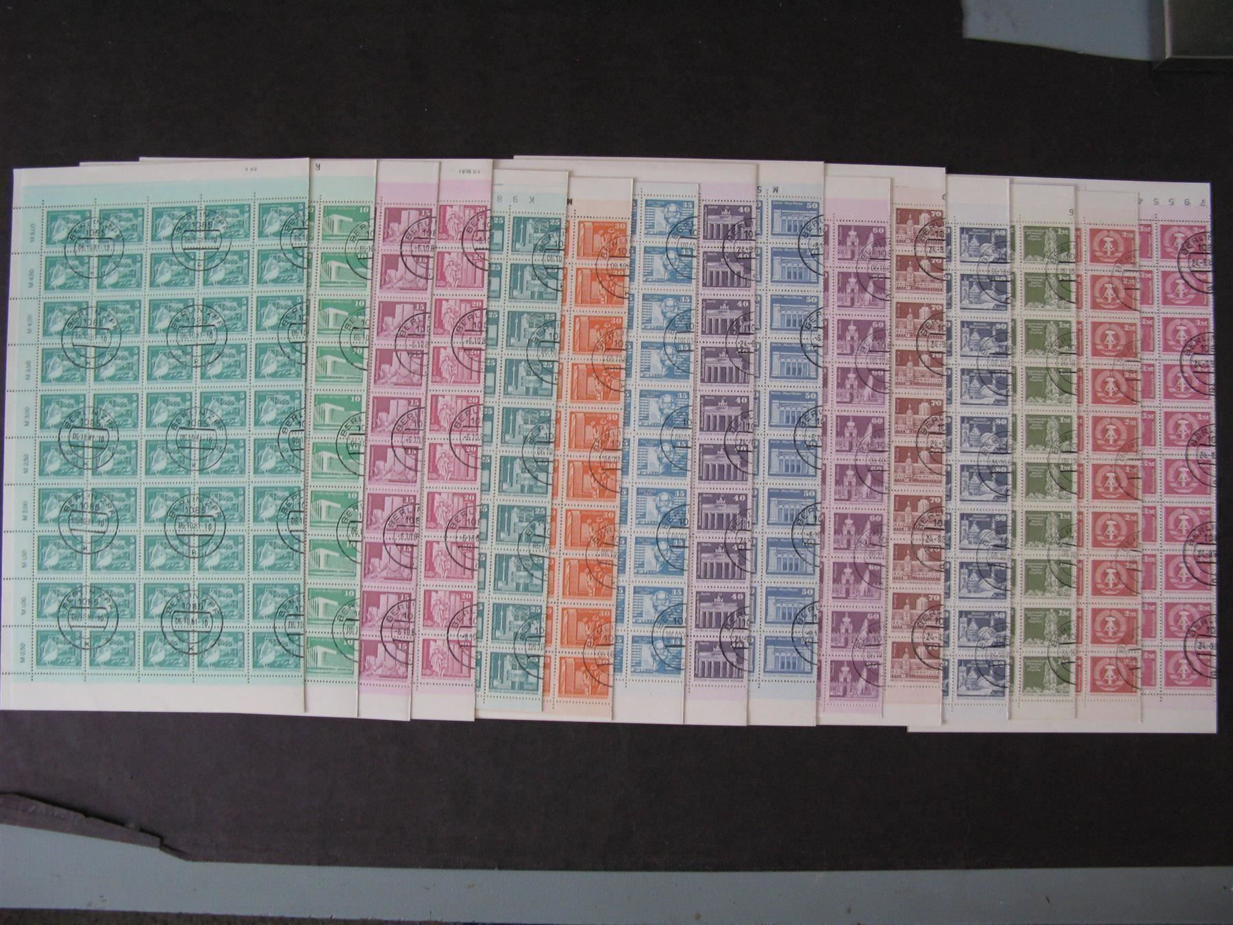Alle Briefmarken: DDR 1973-1981 Aufbau der DDR Kleinformat – Gebraucht aus Wil SG von fva01