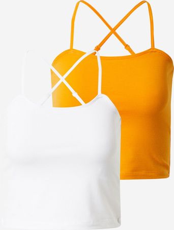 Only 2 Top Shirts 1x weiss 1x orange Grösse M/L - neu