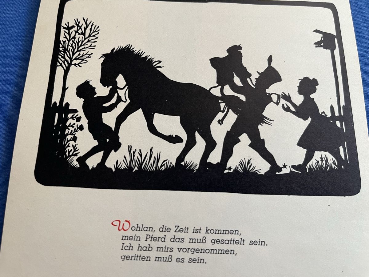 Grafiken & Lithographien: Wandkalender 1952 mit Scherenschnitten von C. Naumann – Gebraucht aus Romanshorn von Apfelschuss 2