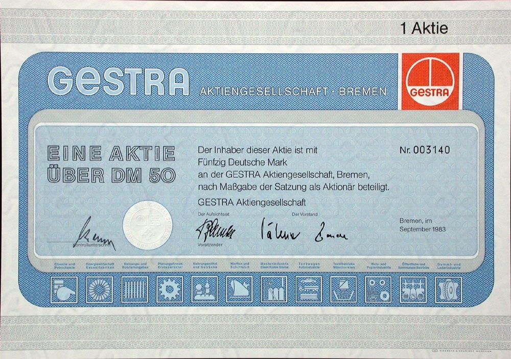 Documents: Gestra AG Bremen - 1983 – D'occasion à Solothurn par Sgasche