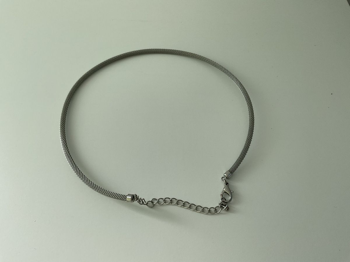 Catenine: Ring Necklace, Adjustable Length, Silver Tone – Usato da Basel venduto da cat_sq5m 1